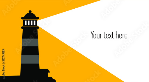 White writing space on yellow background. 