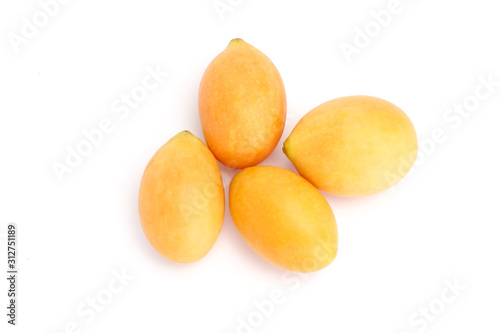Maprang fruit on white background
