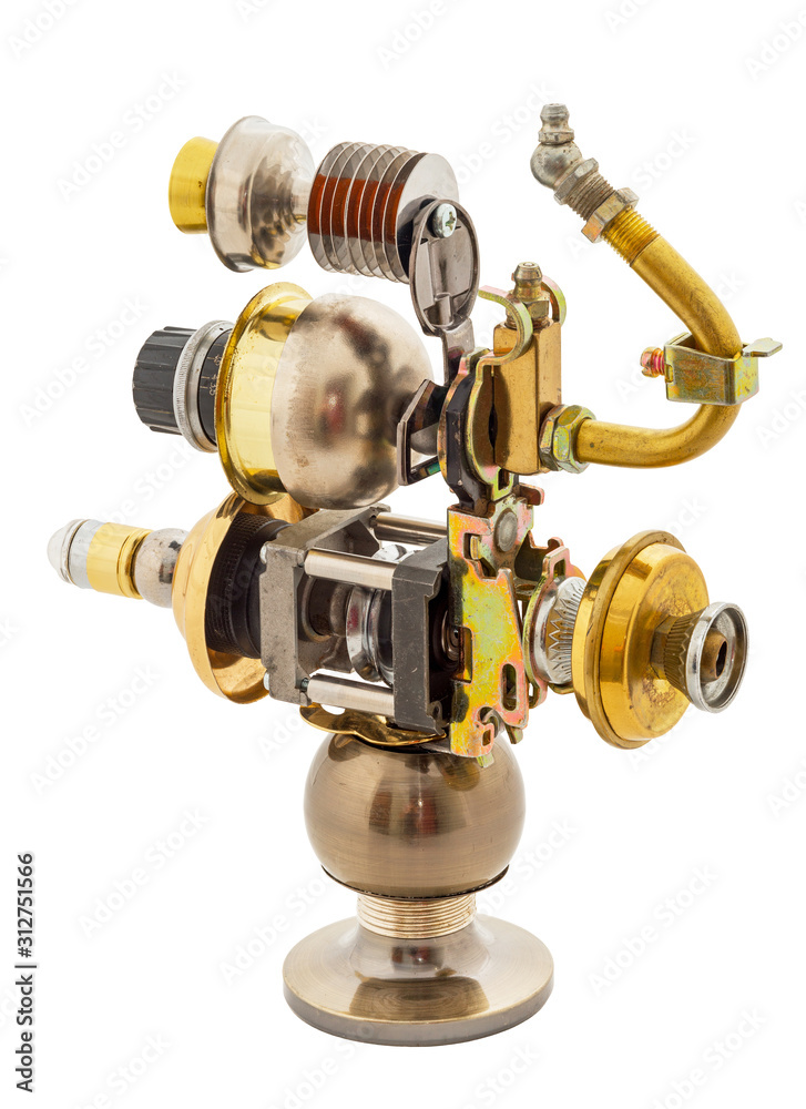 Steampunk device. Steel and bronze parts. Steampunk device. Steel and bronze parts.