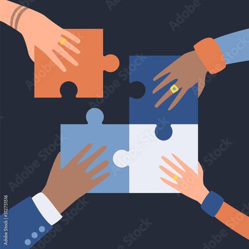 Vector Illustraton for teamwork managment.
