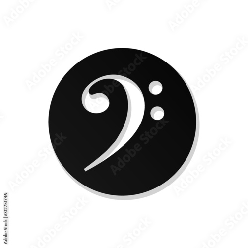 Clef Music Icon Logo template - VECTOR