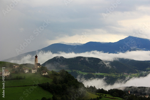 Italian village in the foothills of the Dolomites