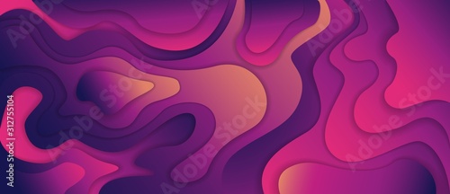 3d gradient background dynamic pink colorful liquid wave element minimal design abstract poster. Futuristic colourful fluid vector graphic illustration banner color curve backdrop