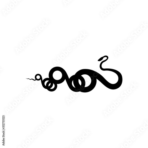 Bunch of angry snakes, isolated rattlesnakes. Vector reptiles, crossed vipers, tattoo design