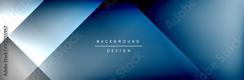 Abstract background - squares and lines composition created with lights and shadows. Technology or business digital template