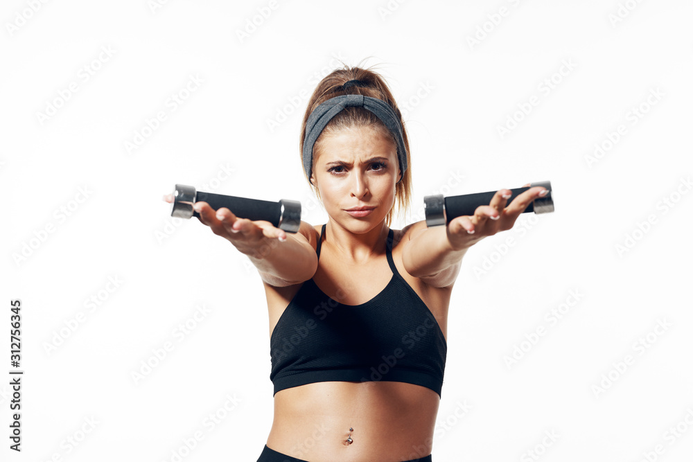 woman with gun isolated on white woman with gun isolated on white