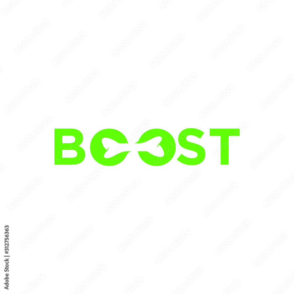 BOOST and bone logo design template, Initial OO and bone BOOST and bone logo design template, Initial OO and bone