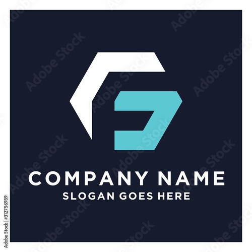 nitial GF or FG Letter Logo With Creative Modern Business Typography Vector Template