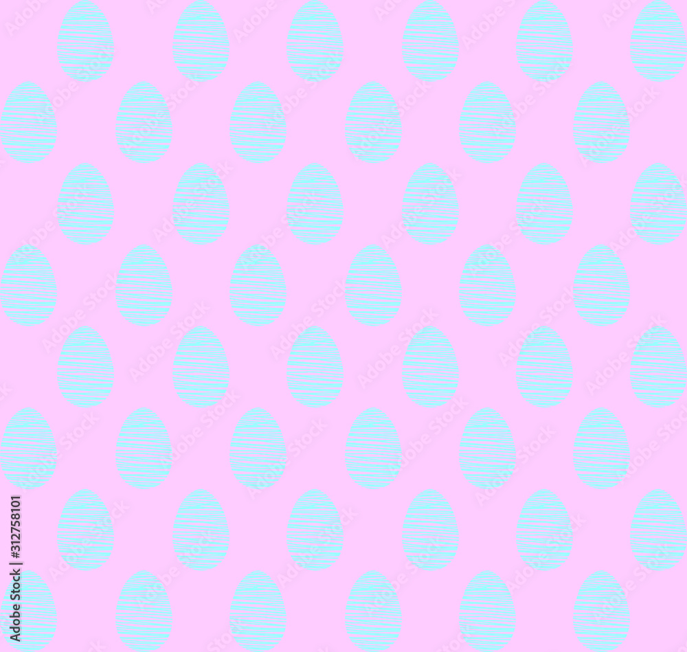 Seamless pattern, backgrounds, textures of colored abstract Easter eggs. Watercolor decorative drawing