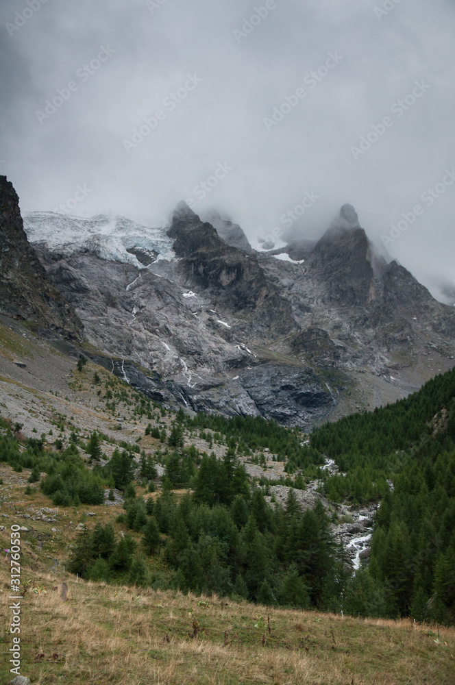 Hike through the French Alps during summer