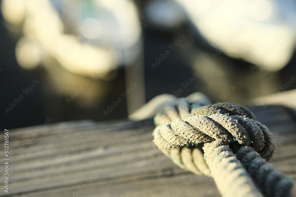 漁港のロープ