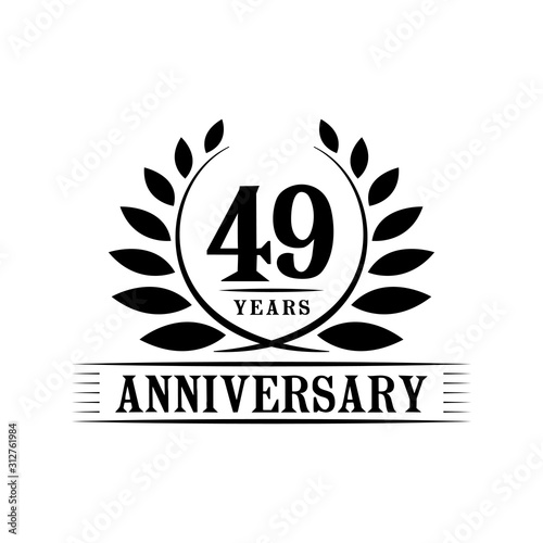 49 years logo design template. Forty ninth anniversary vector and illustration. photo