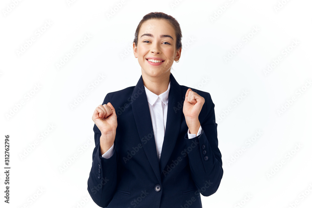 businesswoman with thumbs up gesture isolated on white businesswoman with thumbs up gesture isolated on white
