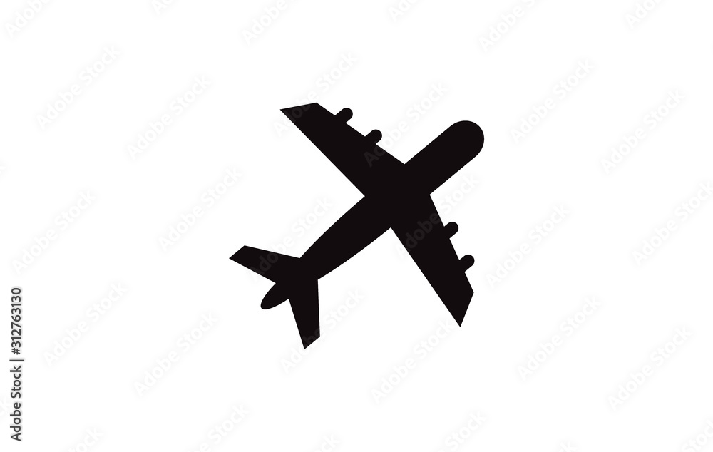 Airplane Icon. Vector illustration. on white background Airplane Icon. Vector illustration. on white background