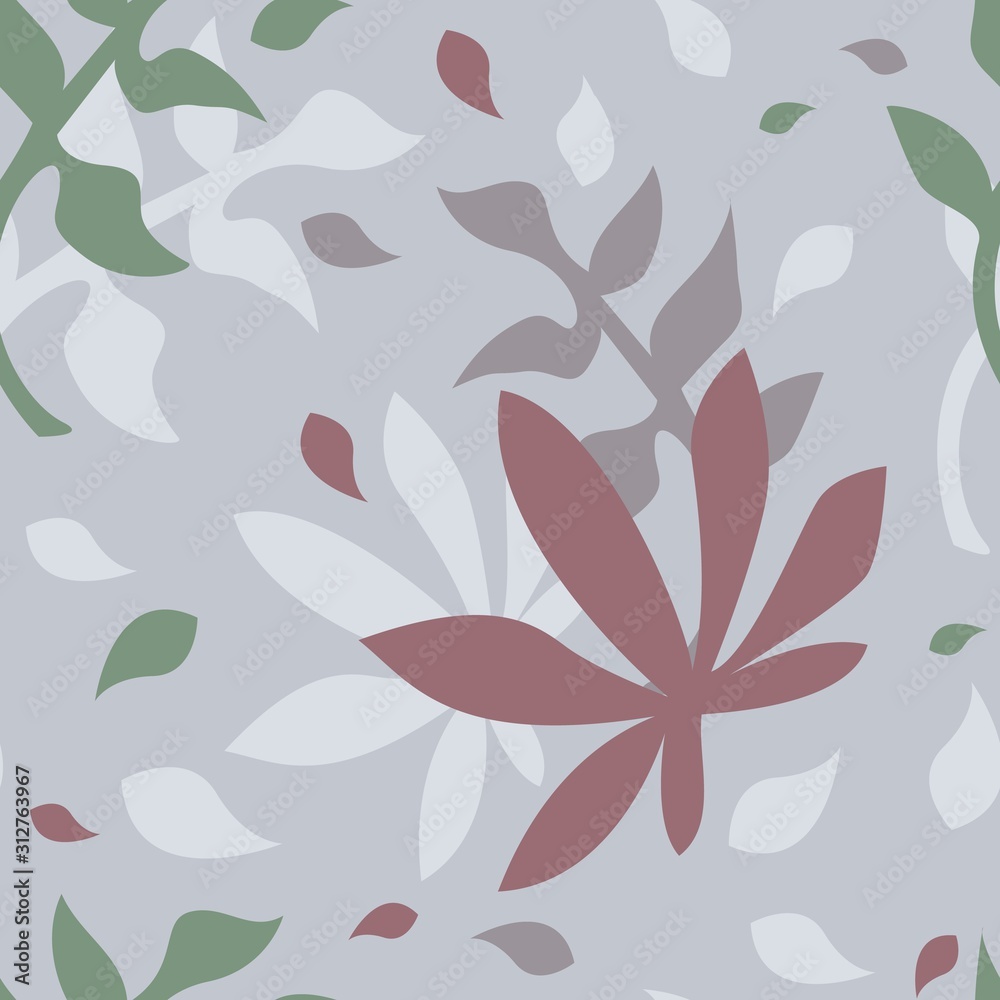 Seamless repeating pattern with leaves in pastel green colors. Background with tropical leaves, textured pattern, wallpaper, wrapping paper. Seamless repeating pattern with leaves in pastel green colors. Background with tropical leaves, textured pattern, wallpaper, wrapping paper.