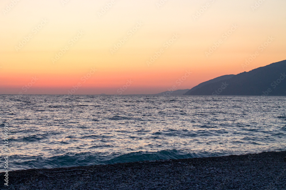 sunset over the sea romantic evening in the tropics sunset over the sea romantic evening in the tropics