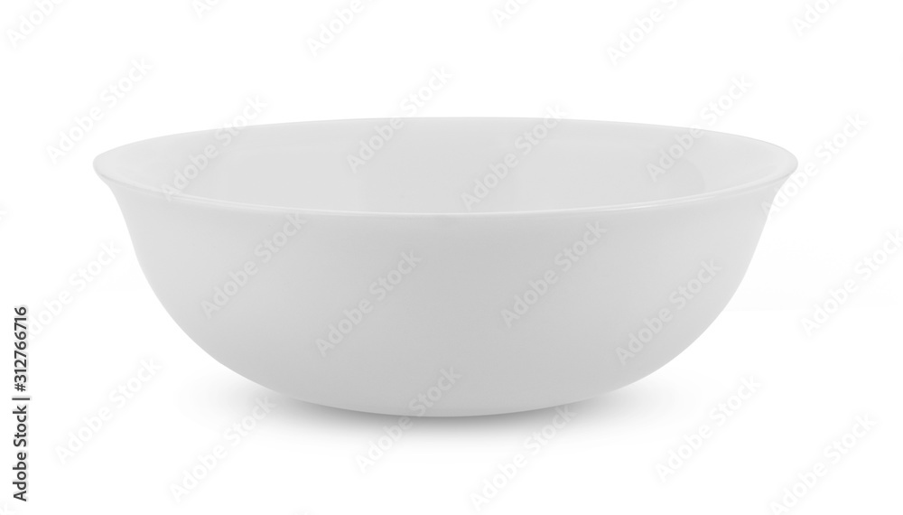 white bowl on white background