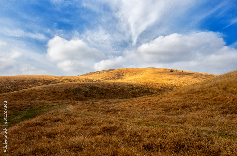 hill in autumn time