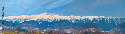 panorama of the carpathian mountains photo