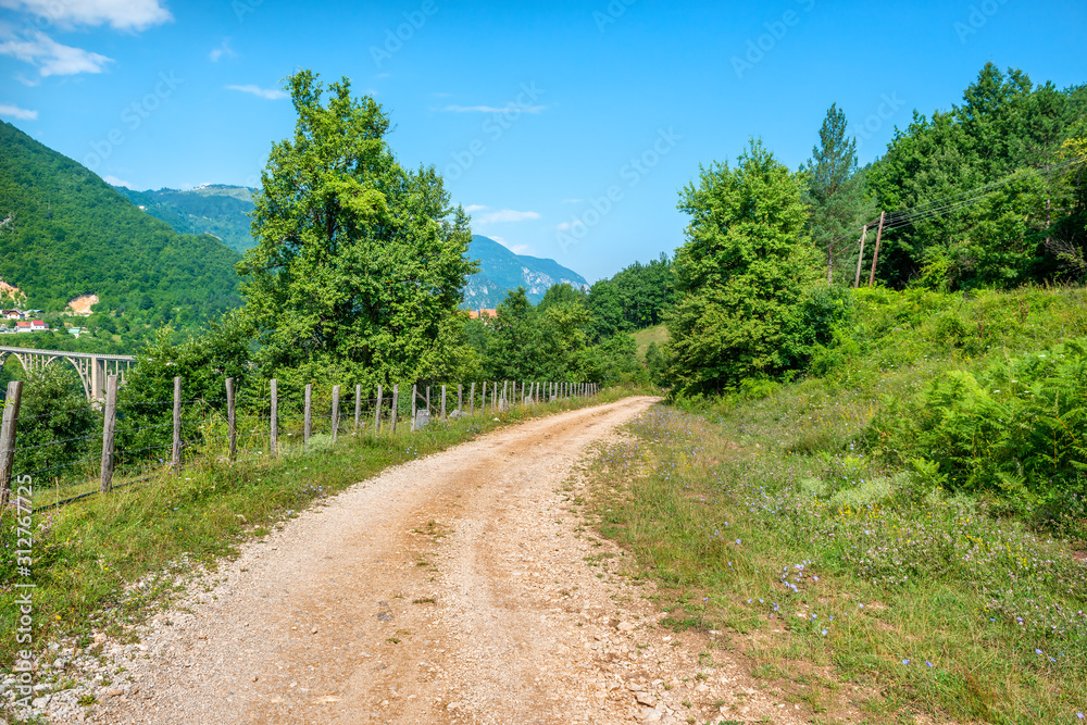 Mountain road in Montenegro Mountain road in Montenegro