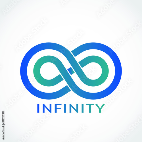 blue color stylized infinity symbol