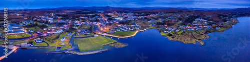 Aerial view of the skyline of Dungloe in County Donegal - Ireland photo
