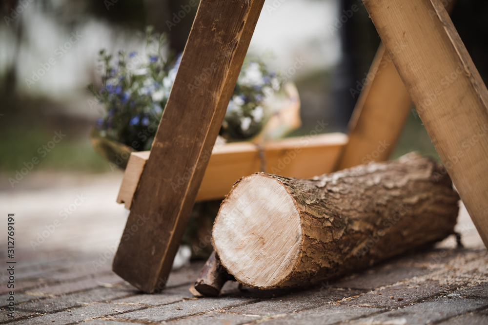 tree stem lieing for sawing cult on wedding day tree stem lieing for sawing cult on wedding day