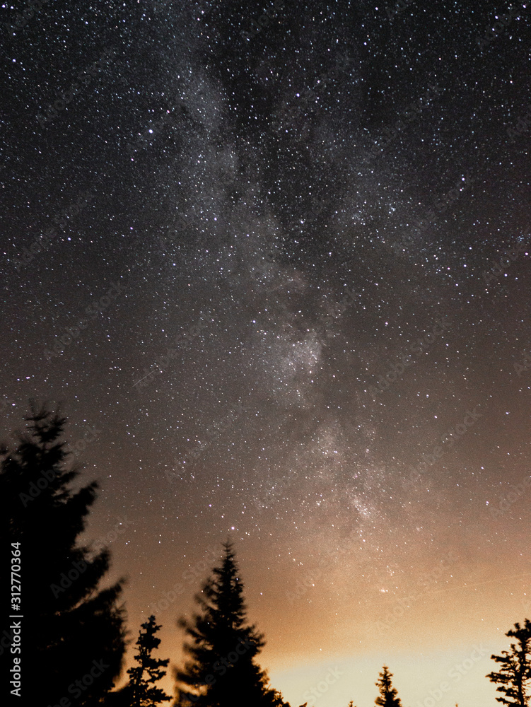 night sky over Liberec