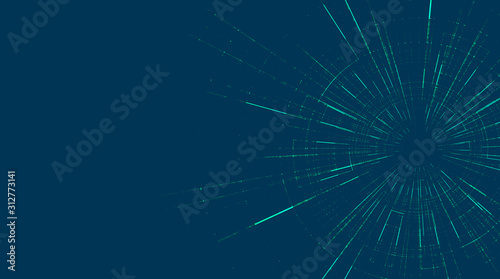 Futuristic Hyperspace speed motion on future Technology background warp and expanding movement concept vector Illustration.