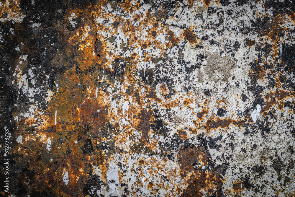 old rusting steel sheet painted with white paint old rusting steel sheet painted with white paint