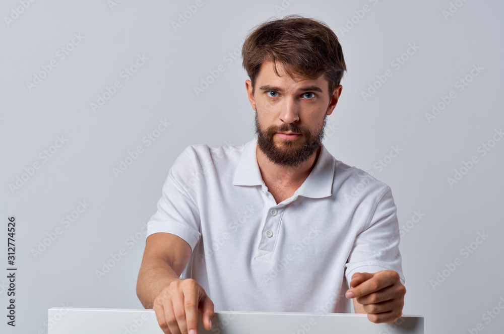 young man with tablet computer young man with tablet computer