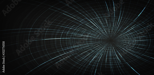 Digital Spiral Black Hole Background,technology and physics concept design,vector illustration.