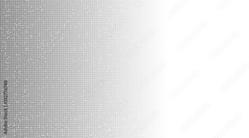 Soft Gray and white Circuit Microchip Technology on Future Background ...