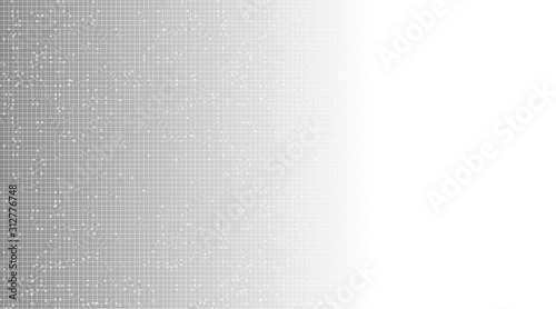 Soft Gray and white Circuit Microchip Technology on Future Background,Hi-tech Digital and Communication Concept design,Free Space For text in put,Vector illustration.