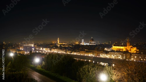 Time lapse fuochi d'artificio 4K Piazzale Michelangelo Firenze Capodanno 2019-2020
