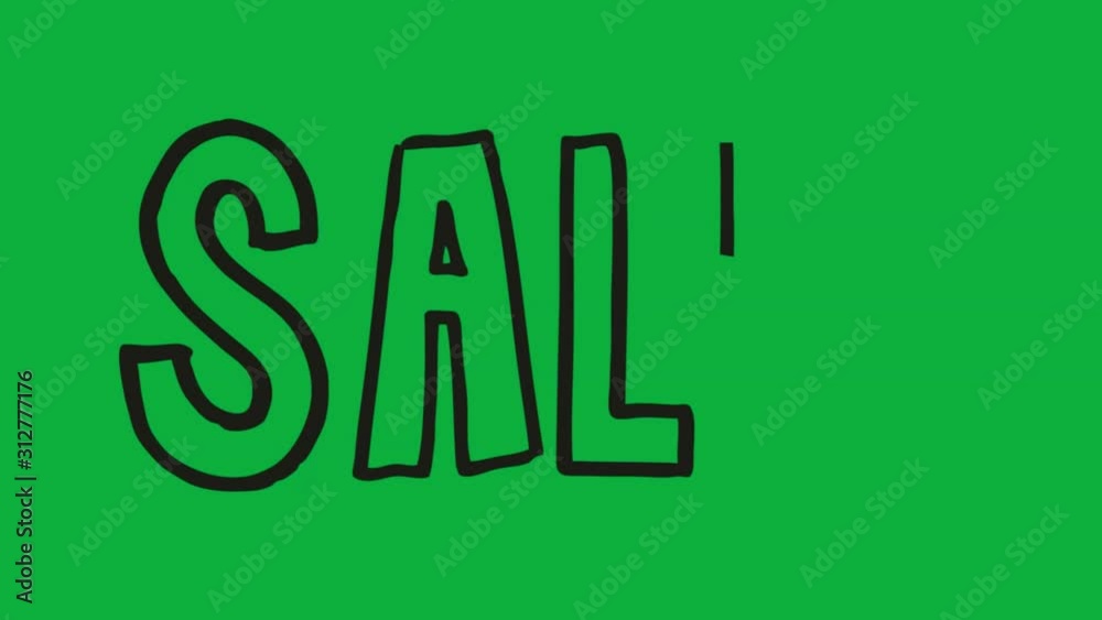 Handmade Animation Of Sale On Green Screen Handmade Animation Of Sale On Green Screen