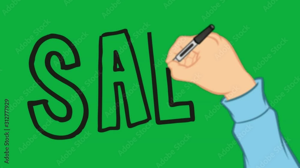 Handmade Animation Of Sale On Green Screen Handmade Animation Of Sale On Green Screen