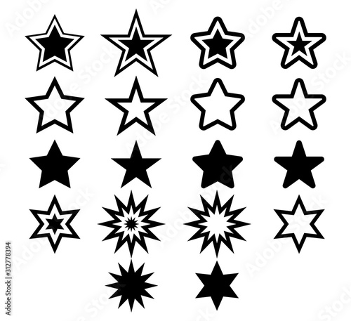 Star icon set  vector design