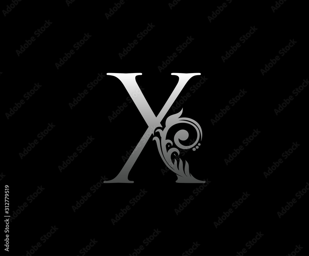 Silver X Luxury Logo Icon, Classy X Letter Logo Design. Silver X Luxury Logo Icon, Classy X Letter Logo Design.