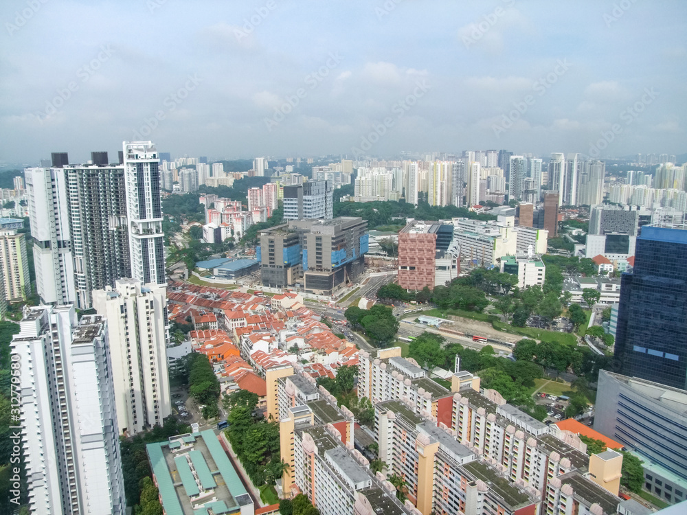 Fototapeta premium Singapore aerial view