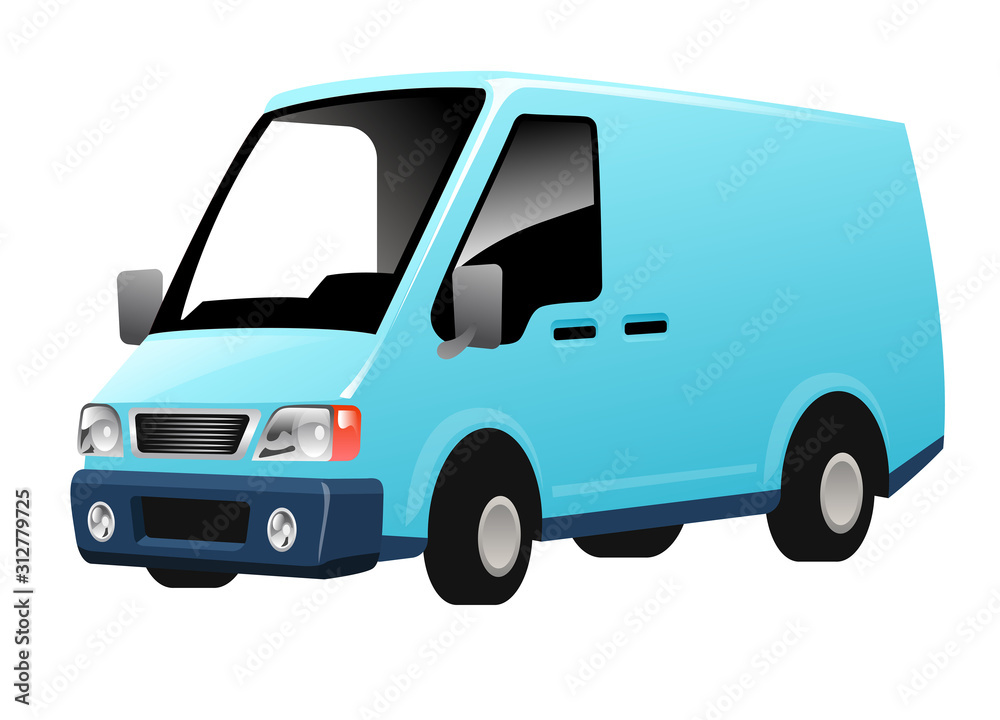 delivery courier van truck car