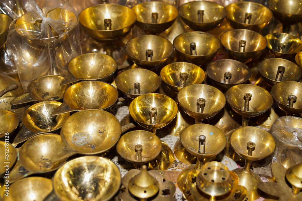 Brass Lamps for sell to decorate houses on Diwali