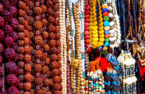 Rudraksha chains for sell at Varanasi India