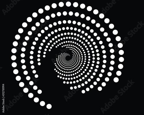  black and white illusive circle op art