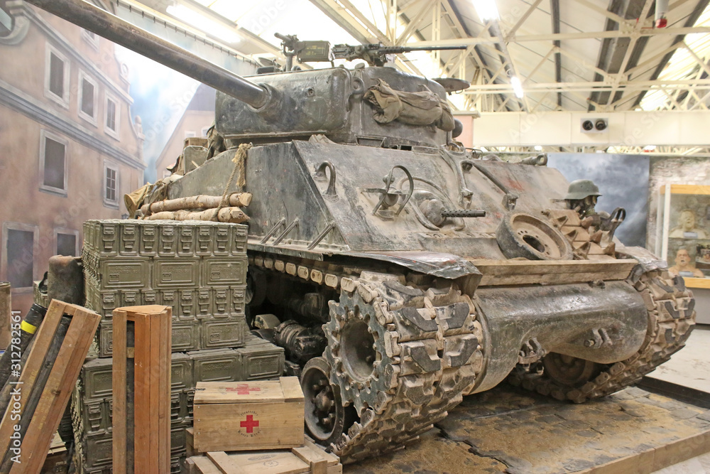 Vintage military tank