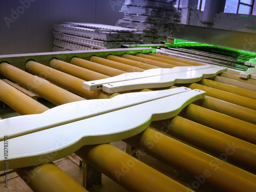 Bilde på lerret The process of UV drying of the crib elements