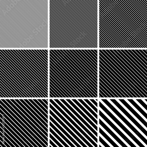 set diagonal stripe line patterns vector diagonal stripe line angle 45 degree background
