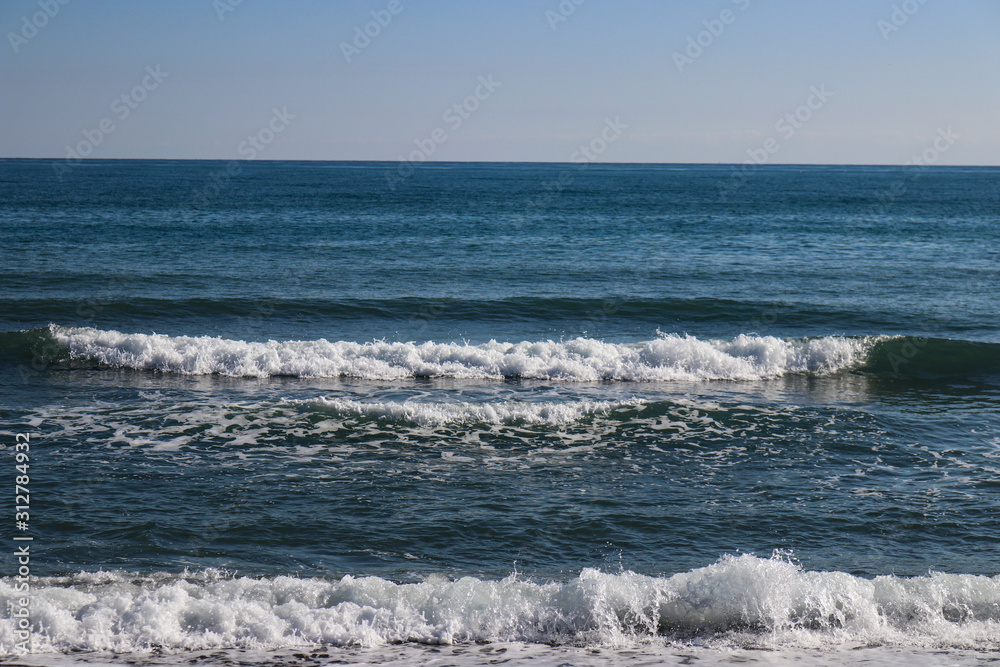 waves on beach