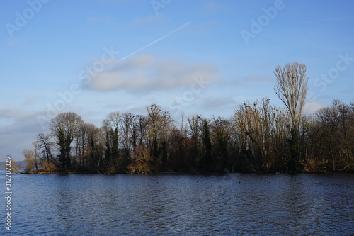 Stimmungsvolle Teilansicht der Insel Imchen bei Kladow photo