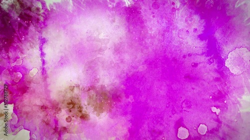 Colorful watercolor ink drops appears 